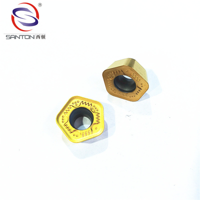 Gold ribbon pattern C1 ANSI PVD Coated Inserts milling inserts